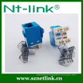 2014 Netlink Novo chegou Black 110IDC Cat.6 RJ45 Keystone Jack